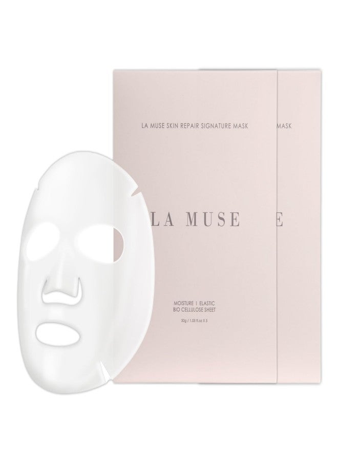 LA MUSE Biocellulose Signature Face Mask(2ea) | Deep Hydrating, Tightening & Firming Care for Skin Repair | Rejuvenating & Moisturizing | Cooling & Soothing Sensitive Skin | Face Mask Korean Skin Care - Image 1